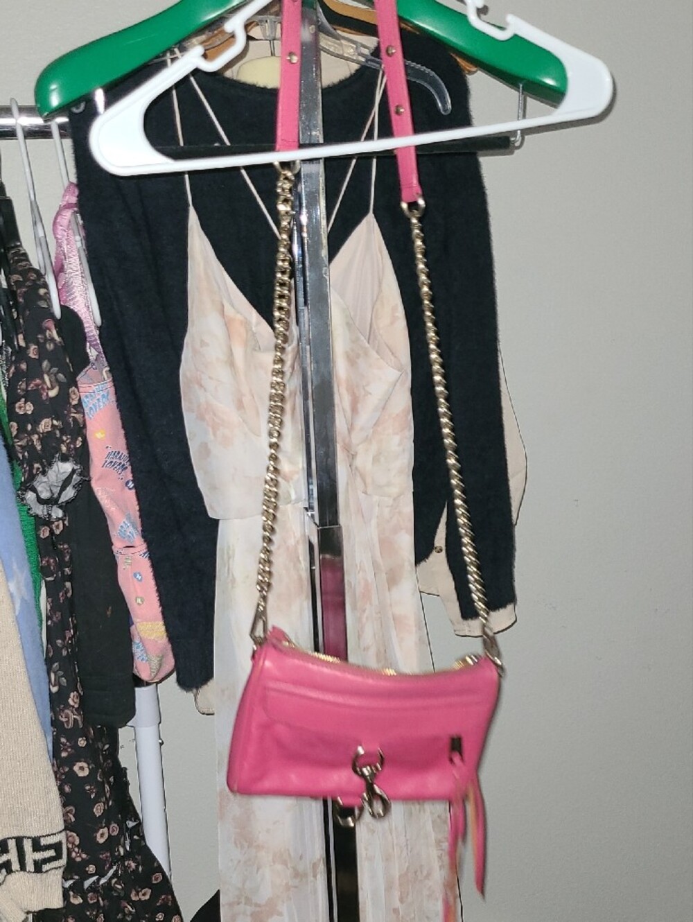 Rebecca Taylor Mac Crossbody Chain Strap Bag In Cherry Red - Picture 3 of 8